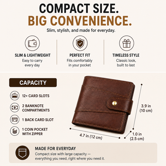 RFID Classic Men's Genuine Leather Wallet