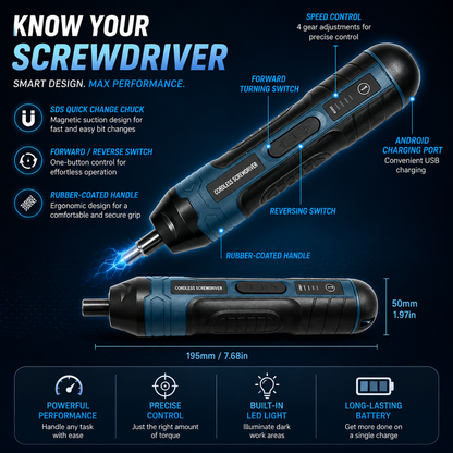 Rechargeable Cordless Electric Screwdriver Set