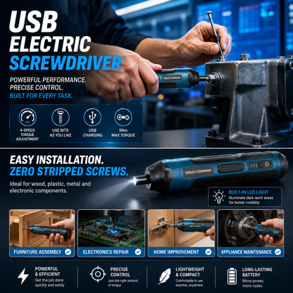 Rechargeable Cordless Electric Screwdriver Set