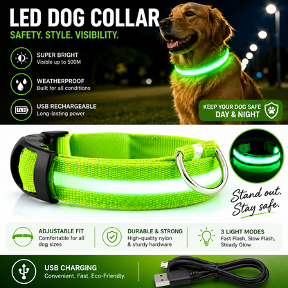 LED Glowing Dog Collar