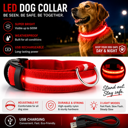 LED Glowing Dog Collar