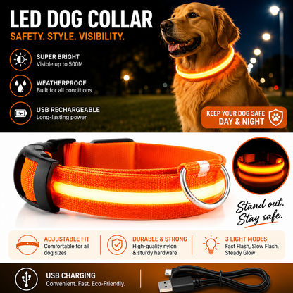 LED Glowing Dog Collar
