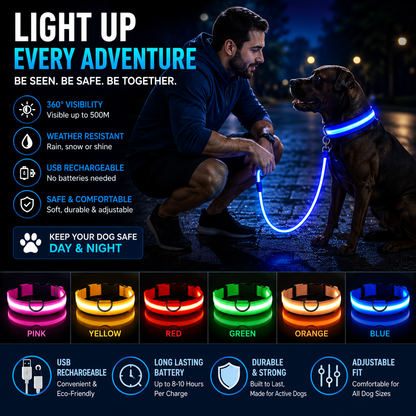 LED Glowing Dog Collar