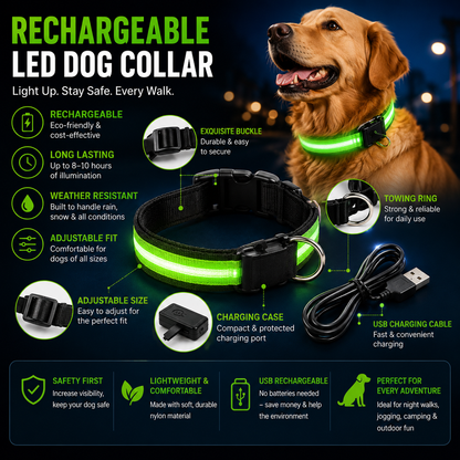 LED Glowing Dog Collar