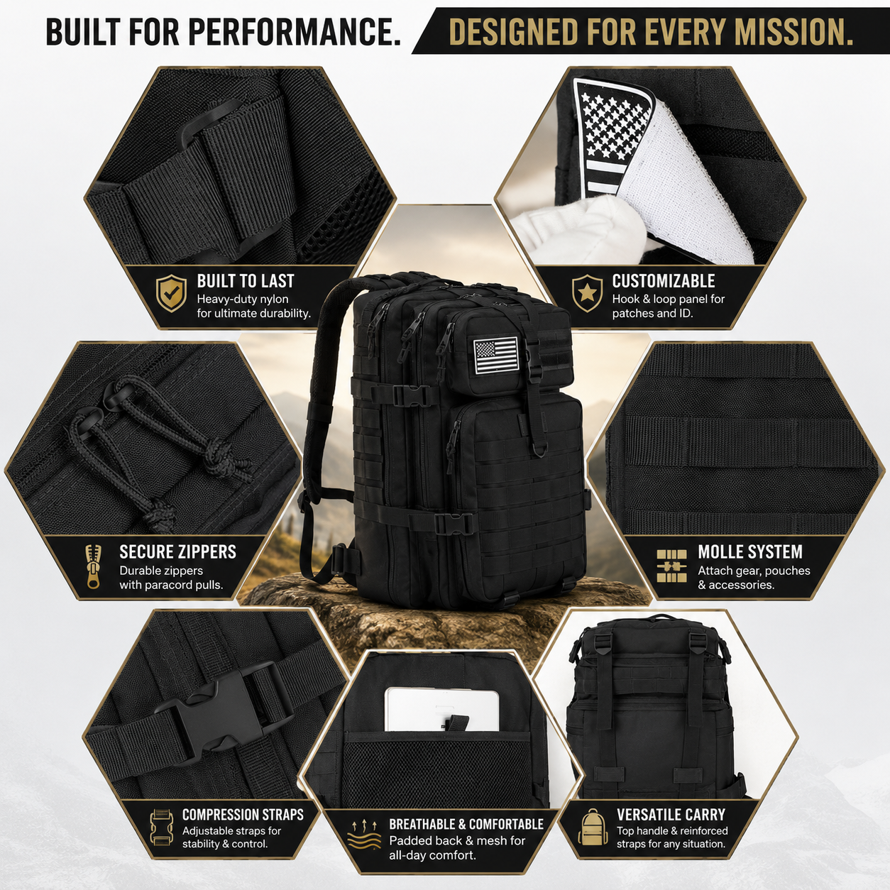 Tactical Backpack Traveling Bag