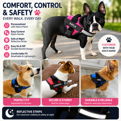 Customizable Reflective Pet Harness