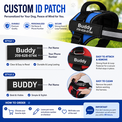 Customizable Reflective Pet Harness