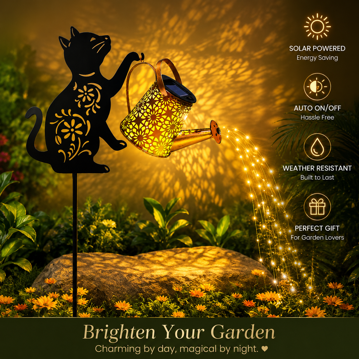 Outdoor Solar Watering Can Light