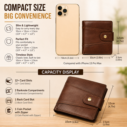 RFID Classic Men's Genuine Leather Wallet