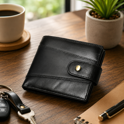 RFID Classic Men's Genuine Leather Wallet