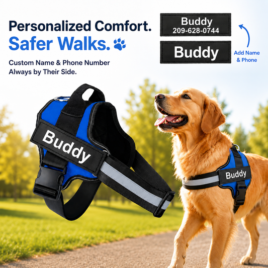 Customizable Reflective Pet Harness